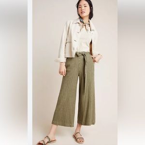 Anthropologie Overdyed Cropped Wide-Leg Pants M